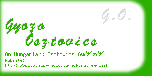 gyozo osztovics business card